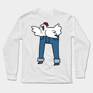 Funny Chicken Wearing Pants Long Sleeve T-Shirt